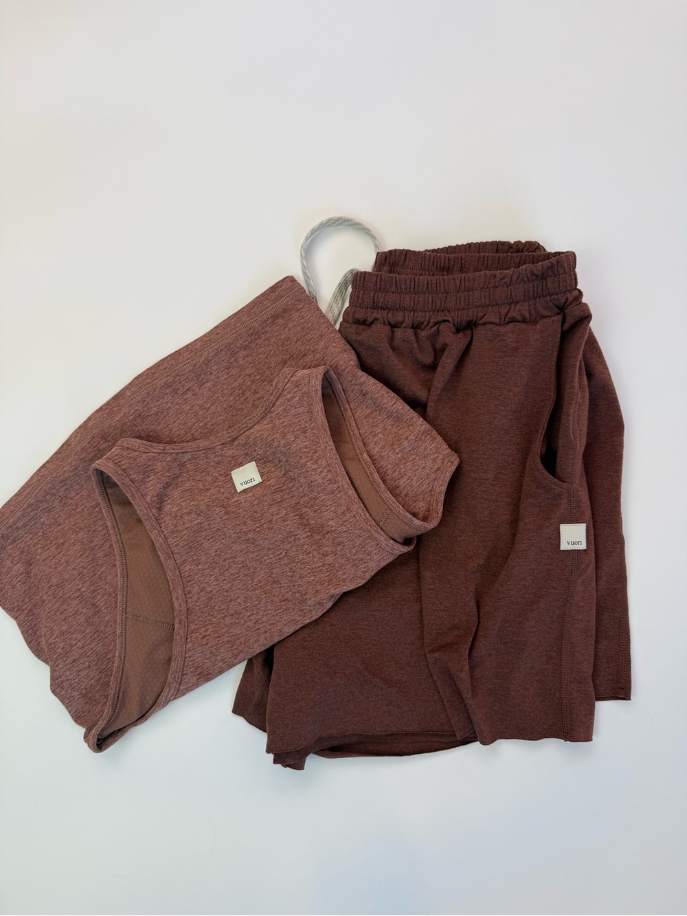 Vuori Brown Maroon Sweatpants & Tank Set sz S